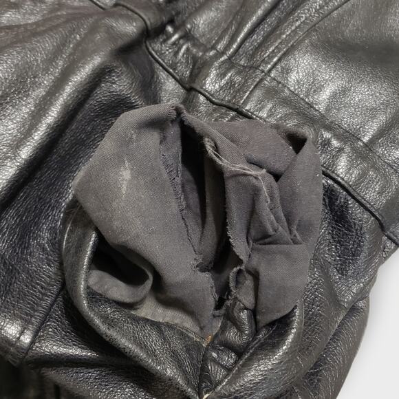 Vtg 80s Wilsons Leather Thinsulate Insulated Quilt Lined Hooded Coat Black Sz L - Picture 16 of 16